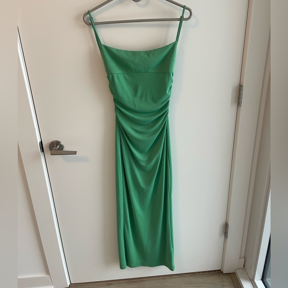 Zara Green Open Back Green Dress